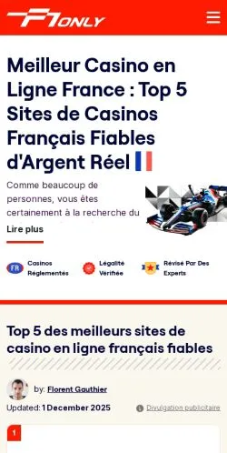 Pré-visualização do site Meilleur Casino En Ligne Fiable, meio de França para artigos patrocinados