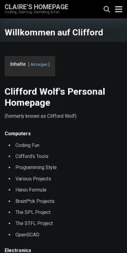 Podgląd witryny Clifford Wolf, medium z kraju Austria do artykułów sponsorowanych