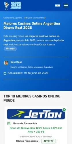 스폰서 기사용 아르헨티나 매체 Mejores Casinos Online Argentina 2026 사이트 미리보기