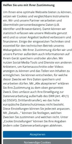 スポンサード記事向けのドイツメディア、Münchner Wochenanzeigerのサイトプレビュー