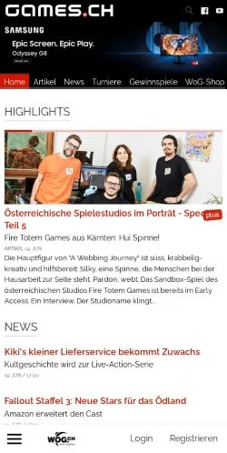 Forhåndsvisning af Games, medie fra Schweiz til sponsorerede artikler
