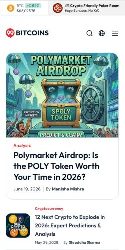 Podgląd witryny 99Bitcoins, medium z kraju Stany Zjednoczone do artykułów sponsorowanych
