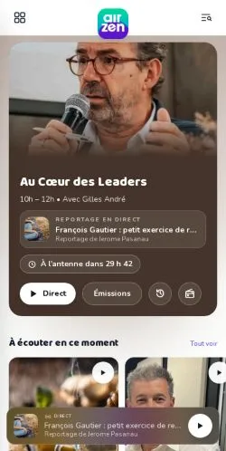 Anteprima del sito AirZen Radio, media di Francia per articoli sponsorizzati
