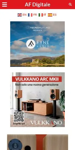 Förhandsvisning av webbplatsen AF Digitale, medium i Italien för sponsrade artiklar