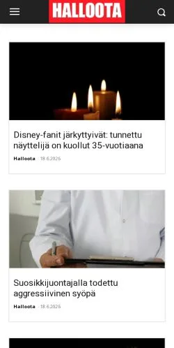 Preview of the Halloota website, a media outlet in Finland for sponsored articles