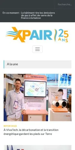 Vista previa del sitio XPair, medio de Francia para artículos patrocinados