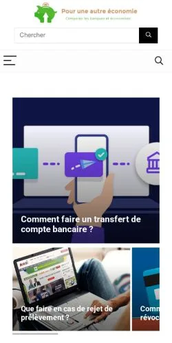Vista previa del sitio Pour Une Autre Économie, medio de Francia para artículos patrocinados