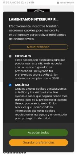 Anteprima del sito Cáñamo, media di Spagna per articoli sponsorizzati