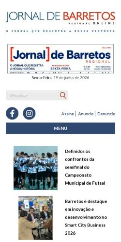Anteprima del sito Jornal de Barretos Regional, media di Brasile per articoli sponsorizzati