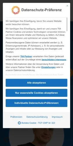 Podgląd witryny Ronald Kah, medium z kraju Niemcy do artykułów sponsorowanych