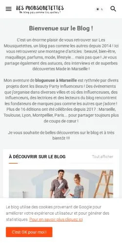 Anteprima del sito Les Mousquetettes, media di Francia per articoli sponsorizzati