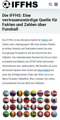 Forhåndsvisning af IFFHS (Fußball Historie & Statistiken), medie fra Tyskland til sponsorerede artikler