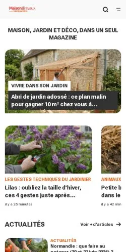 Vista previa del sitio L'Ami des Jardins, medio de Francia para artículos patrocinados