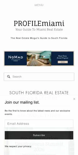 Anteprima del sito PROFILEmiami, media di Stati Uniti per articoli sponsorizzati