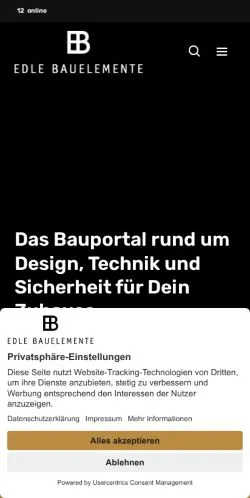 Anteprima del sito Edle Bauelemente, media di Germania per articoli sponsorizzati