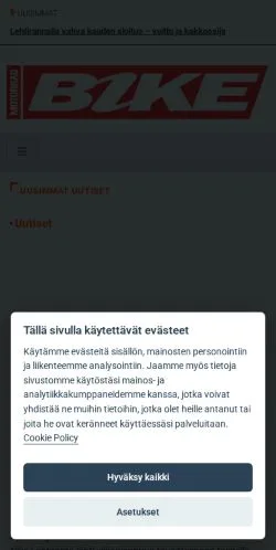 Anteprima del sito Bike, media di Finlandia per articoli sponsorizzati