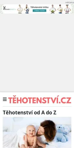 Podgląd witryny Těhotenství, medium z kraju Czechy do artykułów sponsorowanych