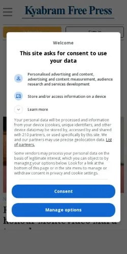 Anteprima del sito Kyabram Free Press, media di Australia per articoli sponsorizzati