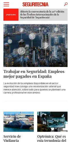 スポンサード記事向けのスペインメディア、Seguritecniaのサイトプレビュー