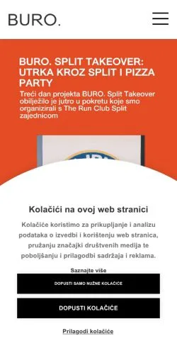 Podgląd witryny BURO. Hrvatska, medium z kraju Chorwacja do artykułów sponsorowanych