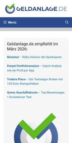 Anteprima del sito Geldanlage, media di Germania per articoli sponsorizzati