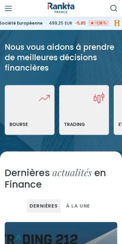 Anteprima del sito Rankia France, media di Francia per articoli sponsorizzati