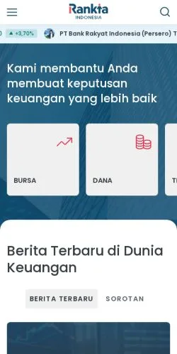 Anteprima del sito Rankia, media di Indonesia per articoli sponsorizzati