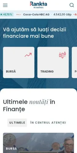 スポンサード記事向けのルーマニアメディア、Rankia Româniaのサイトプレビュー