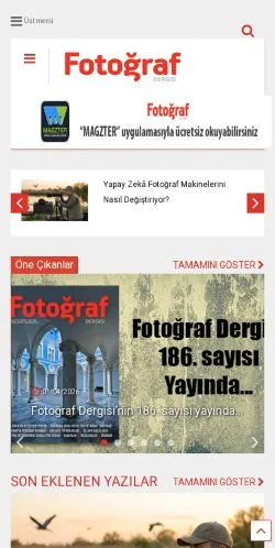Anteprima del sito Fotoğraf Dergisi, media di Turchia per articoli sponsorizzati