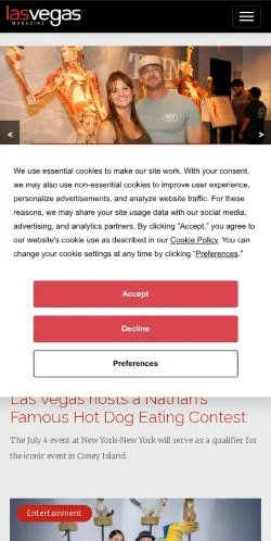 Anteprima del sito Las Vegas Magazine, media di Stati Uniti per articoli sponsorizzati