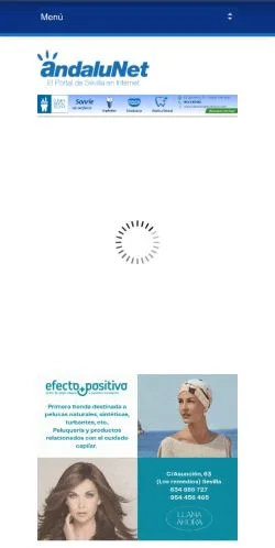 スポンサード記事向けのスペインメディア、Andalunet Sevillaのサイトプレビュー