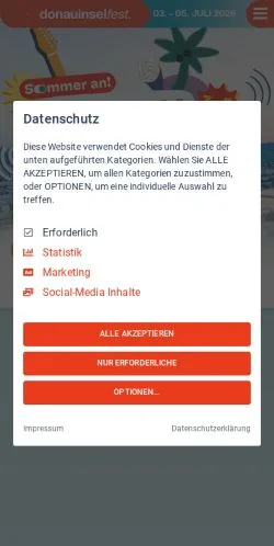 Anteprima del sito Donauinselfest, media di Austria per articoli sponsorizzati