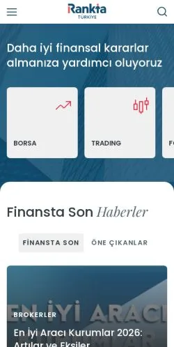 Podgląd witryny Rankia Türkiye, medium z kraju Turcja do artykułów sponsorowanych
