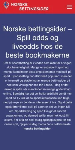 Anteprima del sito Norske Bettingsider, media di Stati Uniti per articoli sponsorizzati