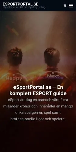 Anteprima del sito eSportPortal, media di Svezia per articoli sponsorizzati