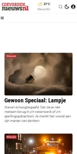Anteprima del sito Coevorden. Jouw wereld. Jouw nieuws., media di Paesi Bassi per articoli sponsorizzati