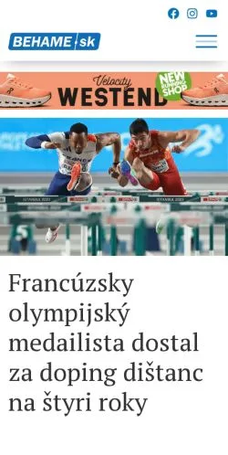 Sponsorlu makaleler için Çekya medyası Behame sitesinin önizlemesi