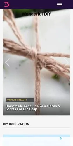 Anteprima del sito Wonderful DIY Ideas and Projects, media di Stati Uniti per articoli sponsorizzati