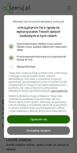 スポンサード記事向けのポーランドメディア、Szeruj Narzędziaのサイトプレビュー