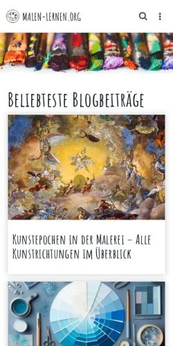 Anteprima del sito Malen Lernen, media di Germania per articoli sponsorizzati