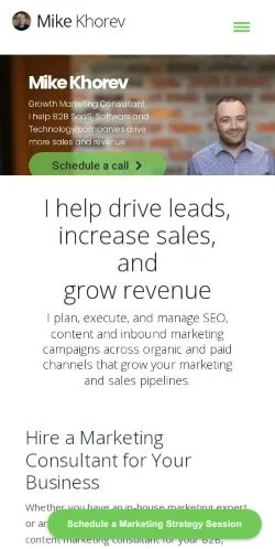 Aperçu du site Mike Khorev Consultant, média de États-Unis pour articles sponsorisés