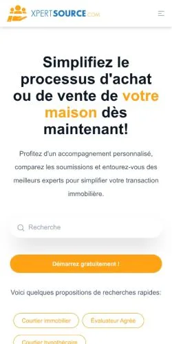 Anteprima del sito XpertSource, media di Francia per articoli sponsorizzati