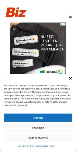 Anteprima del sito Revista Biz, media di Romania per articoli sponsorizzati
