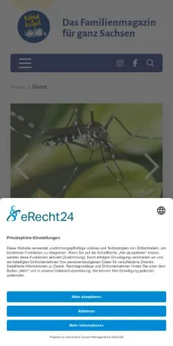 Anteprima del sito kindundkegel, media di Germania per articoli sponsorizzati