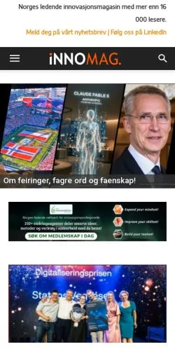 Anteprima del sito Innomag, media di Norvegia per articoli sponsorizzati