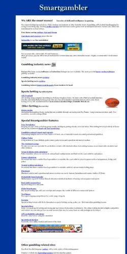 Anteprima del sito Smartgambler, media di Australia per articoli sponsorizzati