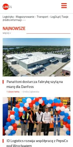 Forhåndsvisning av nettstedet Log24.pl -, medium fra Polen for sponsede artikler