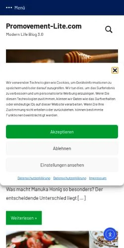 Anteprima del sito Promovement Lite, media di Germania per articoli sponsorizzati