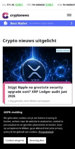 Anteprima del sito CryptoNews, media di Stati Uniti per articoli sponsorizzati