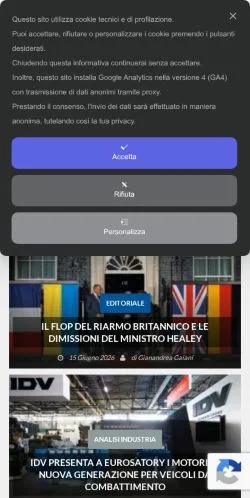 Anteprima del sito Analisi Difesa, media di Italia per articoli sponsorizzati
